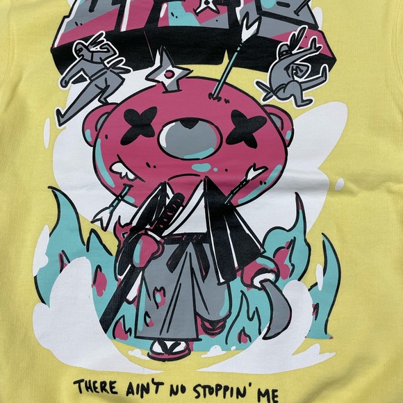 Kids Yellow Graphic Hoodie Size 8 - Picture 7 of 13